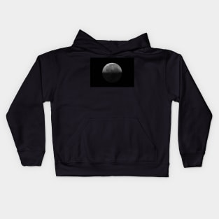 Moon against starry sky Kids Hoodie